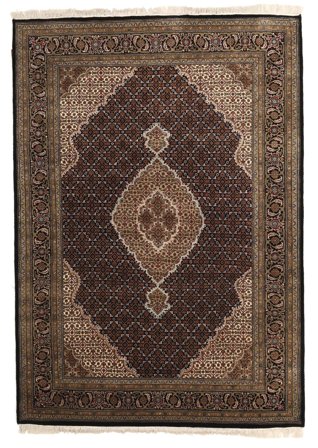 Tabriz Royal Vloerkleed 171X243 Bruin/Oranje Wol, India