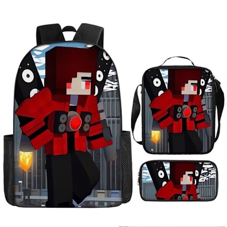 MINECRAFT Reppu My World Pelitarvikkeet Kolmiosainen Reppusetti