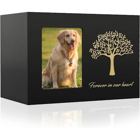 (Svart, 13 cm × 13 cm × 18 cm) Hundurna Träurna Urna för Katt-XF30-