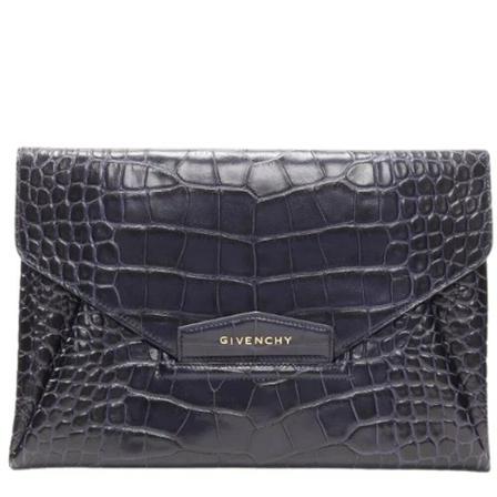 Givenchy Pre-owned, Pre-owned Leather clutches Blauw, Dames, Maat:ONE Size,leer