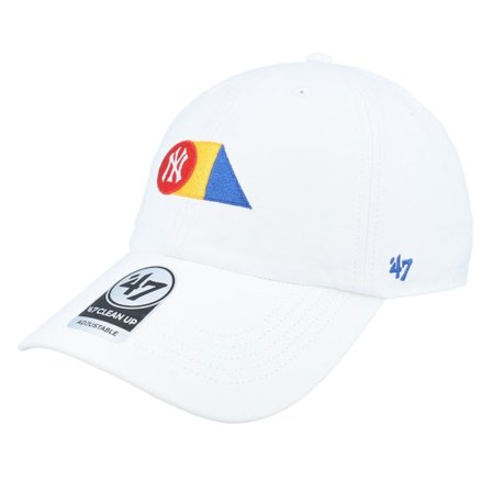 47 Brand - MLB Bílá unconstructed Kšiltovka - New York Yankees MLB Purpose 47 Clean Up White Dad Cap @ Hatstore
