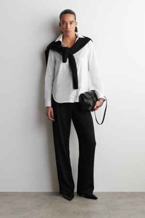 COS Women's Camicia Classica In Cotone in Bianco