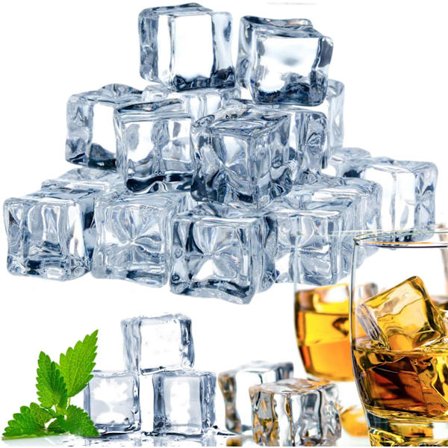 20 Stykker Akryl Kunstige Isbiter, Klar Plast Gjenbrukbare