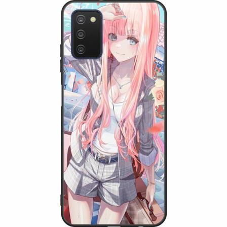 Samsung Galaxy A03s Svart Skal Anime Girl Cute