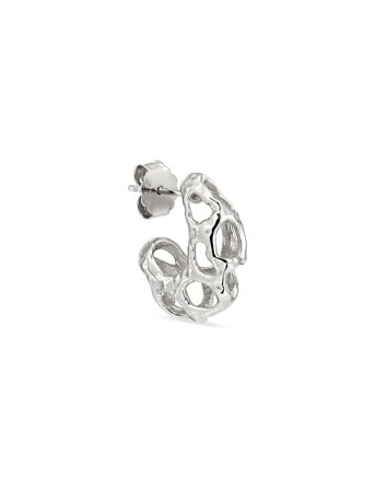 Small Chunky Space Earrings Silver Jane Koenig