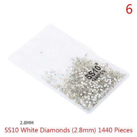 1440 st Crystal Nail Art Stones Flatback Strass för Nail A
