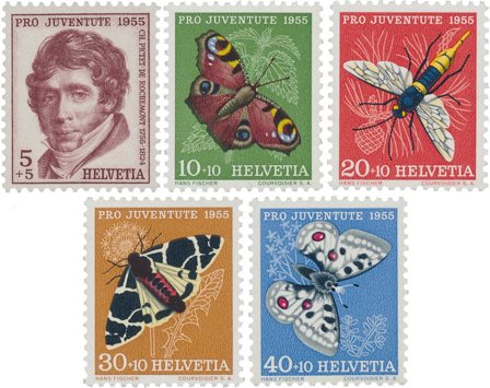 Schweiz 1955 - MICHEL 618/22 - Postfrisk