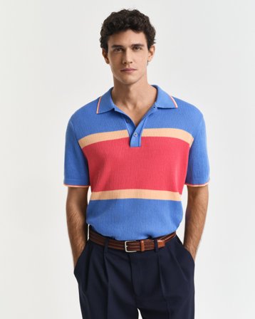 GANT Herren Color Blocked Poloshirt (XL) Blau