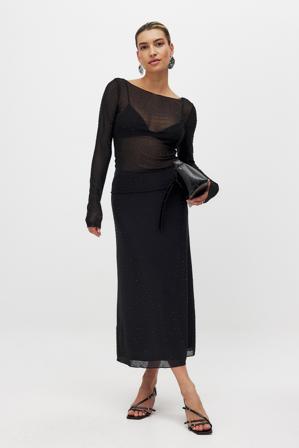 NA-KD Jupe maille - Jupes mi-longues - Noir - XS (EU 32)