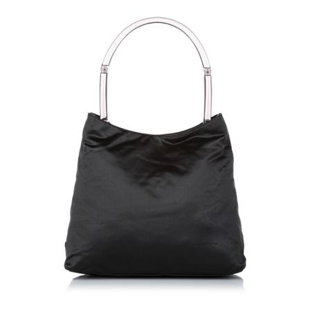 Prada Vintage, Pre-owned Satin Handbag Zwart, Dames, Maat:ONE Size