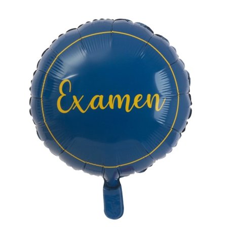 Ballong Examen Blå Rund Folie 46 cm