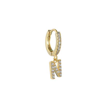 Inledande Hängsmycke 26 Bokstäver Dangle Drop Guld N