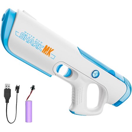 Sähköinen vesipyssy – Automaattinen täyttö, 10 m kantama, akkukäyttöinen vesilelupyssy kesään, rannalle ja uima-altaalle