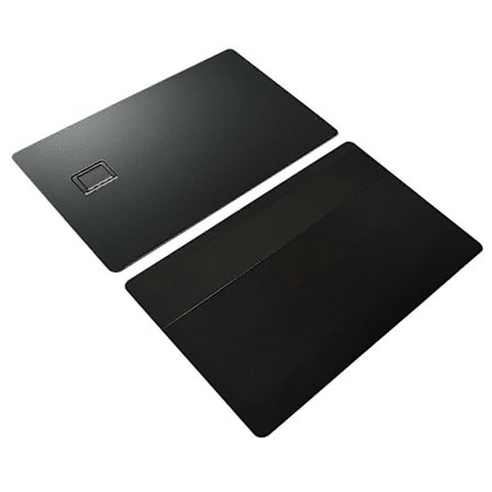 Visittkort i metall, messing, matt svart, blankt DIY-kredittkort i metall med 4442-brikkespor og magnetstripe