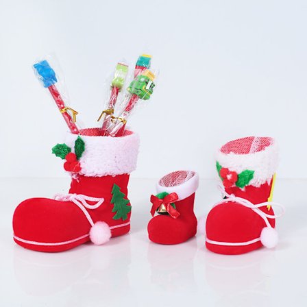 2 st juldekorationer kontorsdekorationer julstövlar (S M