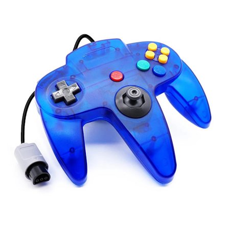 Handkontroll Kompatibel med Nintendo 64 Transparent/Blå