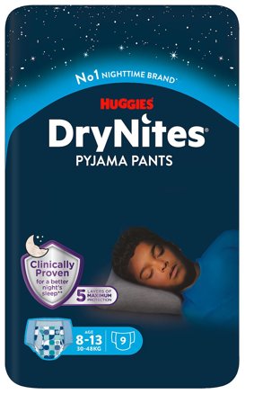 DryNites Natunderbukser Dreng 8-15 år 9 stk., Børn & Forældre, Bleer, Natbleer