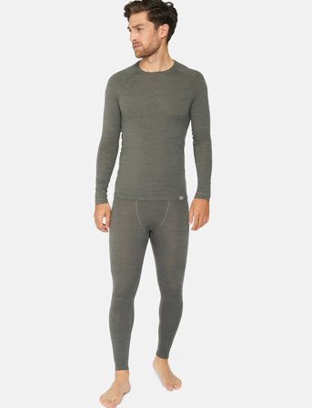 Danish Endurance Men's Merino Tights - Grey - L