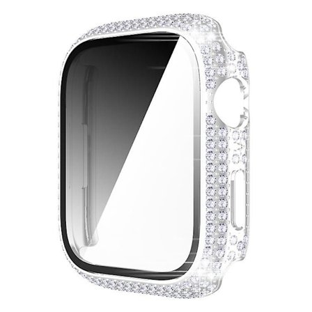 Cover til Apple Watch Case 45 mm 41 mm 40 mm 44 mm Tilbehør Diamant Skærmbeskytter Hærdet Glas Iwatch Series 7 3 4 8 5 6 Watch 45mm series 7 8