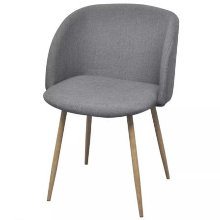 Vidaxl Matstolar 4 St Ljusgrå Tyg Grå