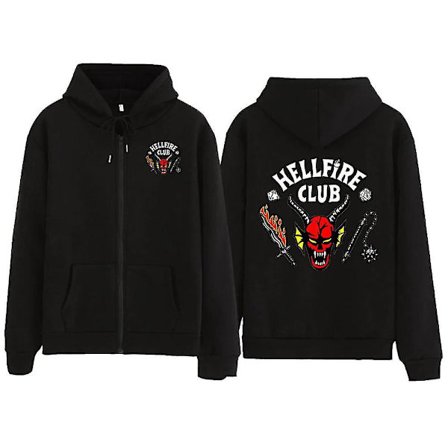 Stranger Things 4 The Hellfire Club Hættetrøje Cosplay Halloween Kostume Hættetrøje Frakke