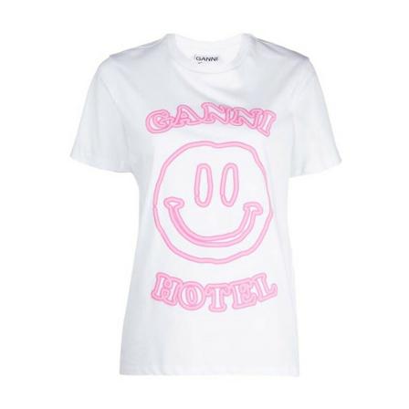 Ganni T-Shirts , Wit , Dames , Maat: S