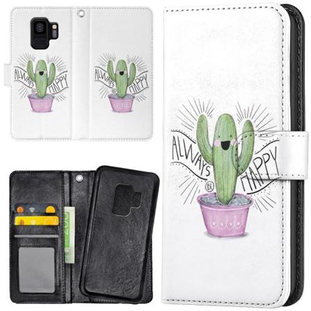 Samsung Galaxy S9 - Lompakkokotelo/Kuoret Happy Cactus