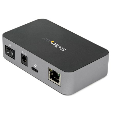StarTech 3 Port USB C 3.1 Gen 2 Hub with Ethernet Adapter, 10Gbps USB Type C to 2x USB-A & 1x USB-C Ports, USB Hub w/ BC 1.2 Phone Fast Charging,