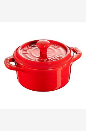 Staub - Minigryde rund 10 cm, 0,2 l - Rød - Gryder & kasseroller - Fra Homeroom