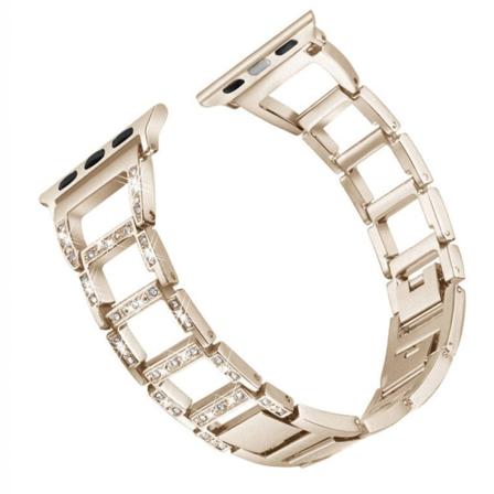 Bling-bånd til Apple Watch-rem 42/44/45mm Fashion Diamond rustfrit stål Metal iWatch-rem til Apple Watch Series 8 7 6 5 4 3 2, 1