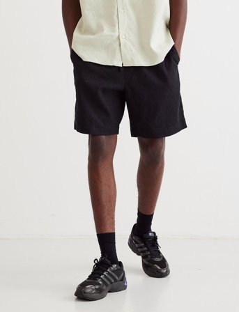 Woodbird Wbbommy Linen Shorts - Black - L