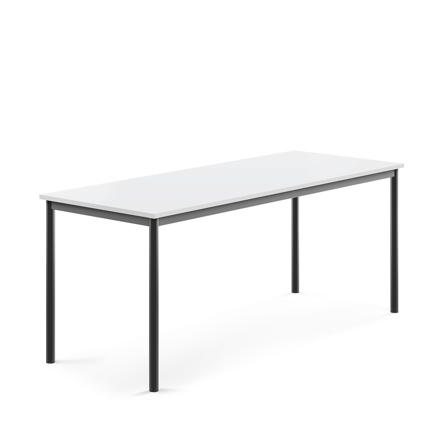 Tisch BORÅS, 1800x700x720 mm, Laminat weiß, anthrazit
