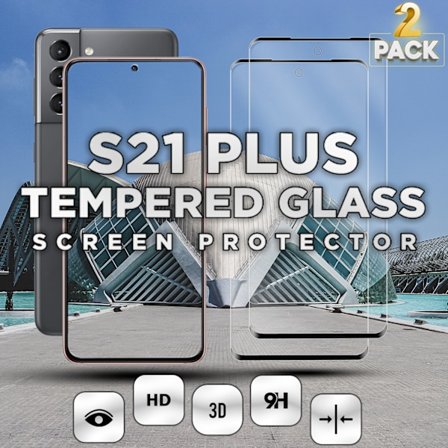 2-Pack Samsung S21 PLUS - 9H Härdat Glass - 3D Super Kvalitet