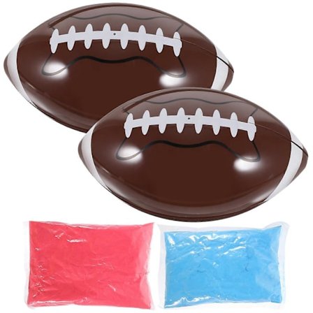 2 st Kön Avslöjande Exploderande Rugbyboll Baby Shower Kön Avslöjande Pulver Rugbyboll (FMY)
