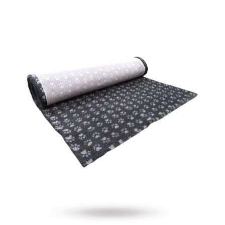 Companion - Companion ProFleece Hundeteppe - Grå/hvit Med Poter 100x75 cm