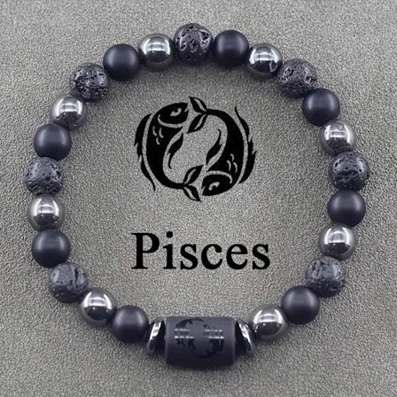 1 st Naturligt Stenpärl Zodiac Armband 12 Astrologiska Tecken