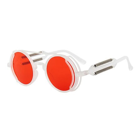 Retro Klassiske Steampunk Solbriller Uv400 Rund Ramme Design Farvede Glas Briller Gotisk Herre Dame Solbriller Steampunk| |