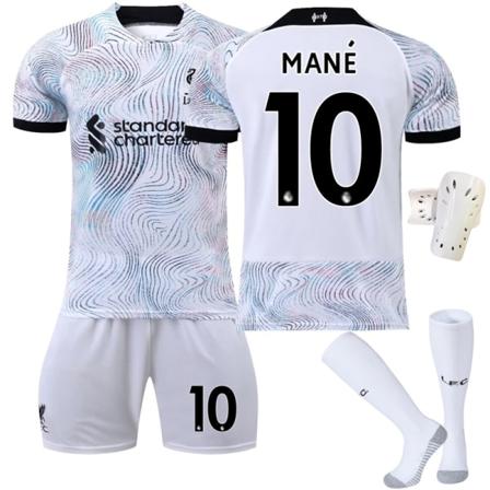 Liverpool Away All White fodboldtrøje sæt nr. 10 med sokker - Perfet