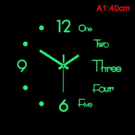 Valaiseva seinäkello hehkuva 100 cm suuret riippuvat kellot DIY Digital