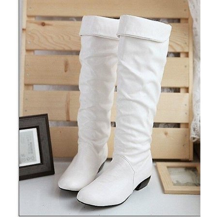 Vinter Mid-kalv Dam Flats Klack Half Boots