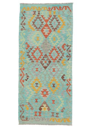 Teppichläufer 87X197 Kelim Afghan Old Stil