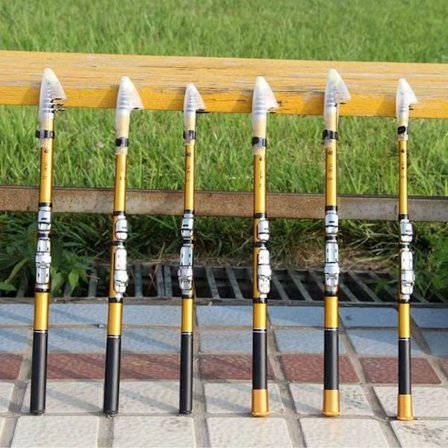 Teleskop fiskestang Transportabel fiskestang 2,4M 2,4M