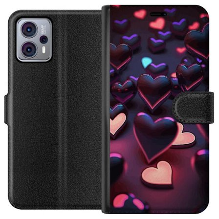 Yhteensopiva Lompakkokotelo Motorola Motorola Moto G23 KeskiyönSydämet