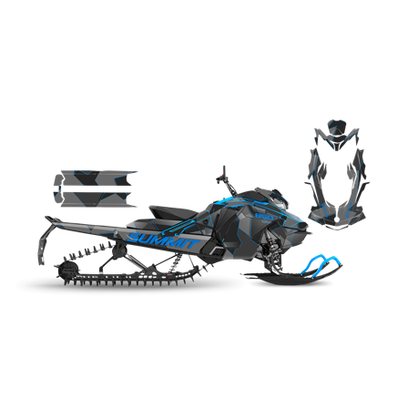 Dekalkit SweTown Karu Blue - Ski-Doo Summit SP 850 E-Tec 154 2017-2022
