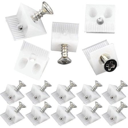 100 Stk. Skuffe Forstærkningsbeslag Bagsideforbindere Stabilisatorer Til Reparation af Hængende Møbelhylder, Små Skuffe Reparationskiler, 