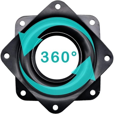 4 stk. Lazy Susan drejeskive, drejelig metalplade, 360 graders roterende stander, kugleleje drejeskiver til bordstol TV Sofastol - 4 tum