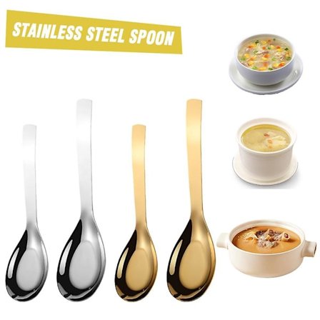 Rustfrit stålske Ris ske Midterske (Stor sølv)