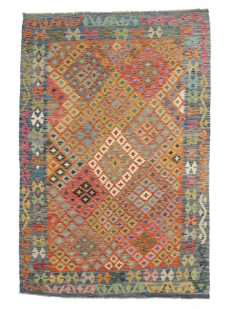 Dywan Kilim Afgan Old Style 180X254 Brunatny/Zielony (Wełna, Afganistan)