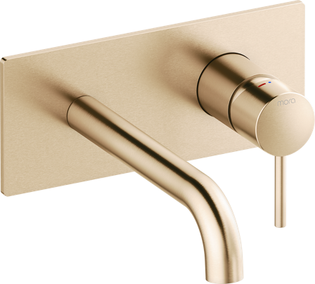 Mora INXX II 275210.62 Täckplatta utvändig, inkl. pip, vred och täckplatta Borstad mässing, Badrum