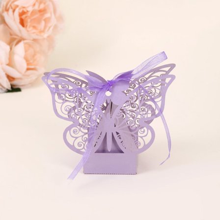 50stk Gaveesker Godteri Sjokoladeboks LYS LILLA LYS LILLA